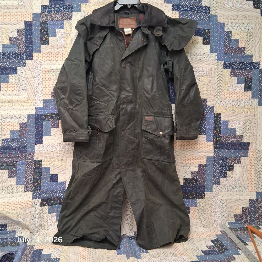 Outback Trading Co Australian Ladies Oilskin Duster Womens Small Waterproof